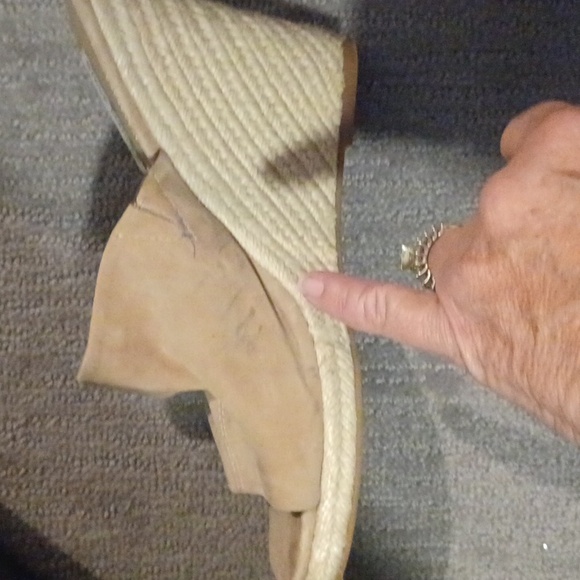 Steve Madden Urge sz 10 Espadrille Wedge Tan Suede Sandal - Picture 11 of 12